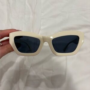 Anthropologie white cat eye sunglasses